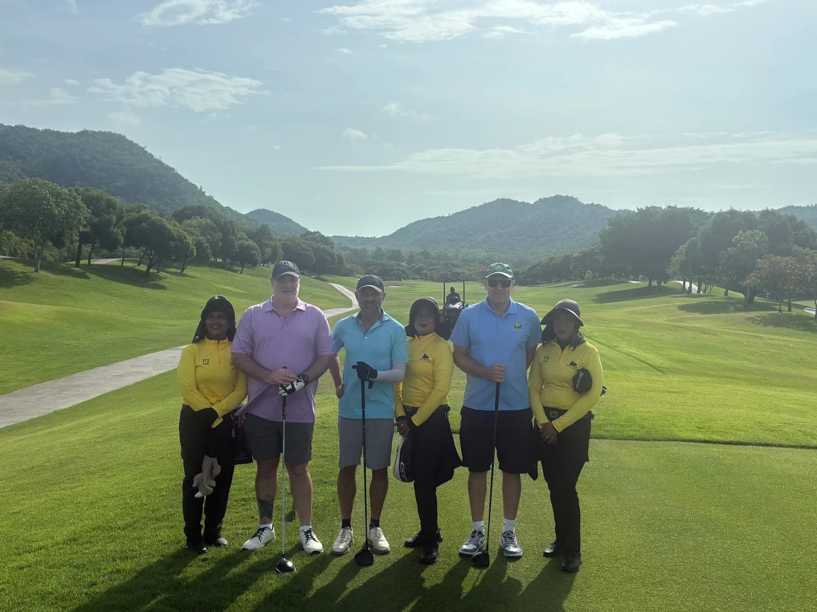 Social Fairways group with caddies